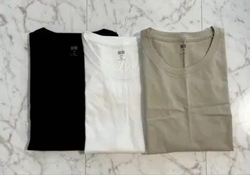 [ 유니클로 ] 수피마 코튼 크루넥 T셔츠 (반팔) 3개 XXL 사이즈