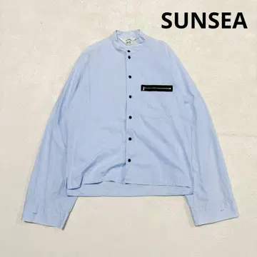 새상품급 선씨 18SS 코튼 봄버 셔츠 색스 블루 2 사이즈