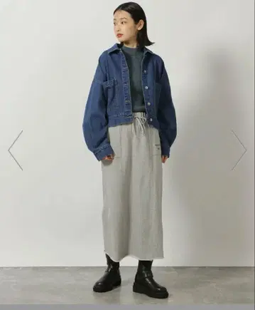 라콜레 볼륨 슬리브 G 숏 완판 인디고 블루 새상품급