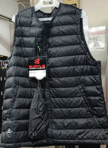 BURTLE 3254 블랙 다운 베스트 XL