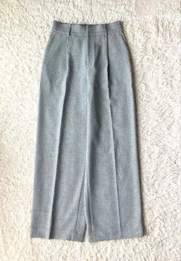 신동 노리즈 턱 와이드 팬츠 그레이 트위드풍 38