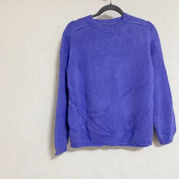 한정판 보라색 긴팔 니트 스웨터 긴팔 purple 니트