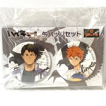 하이큐 세컨드 시즌 캔뱃지 세트 히나타 & 우시지마