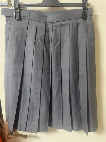 그레이 플리츠 스커트 W66