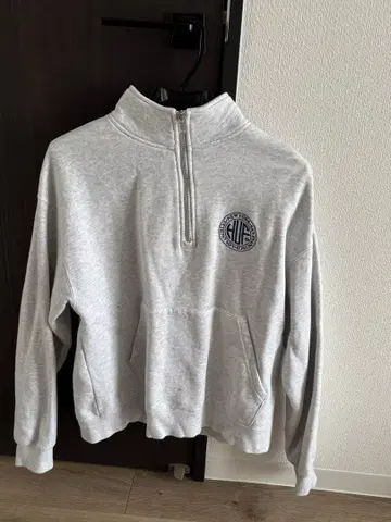 HUF 하프 지퍼 맨투맨 그레이