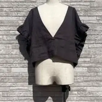 타치카와 한정판 린넨 더블 프릴 2way 베스트