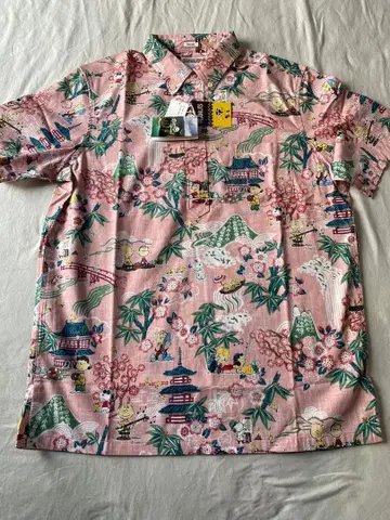 S 미사용 새상품 ReynSpooner PEANUTs 한정판 콜라보 셔츠