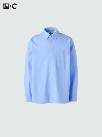 UNIQLO 라이트 블루 브로드 오버사이즈 셔츠 XL 미사용 새상품