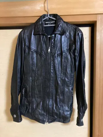 5351 POUR LES HOMMES 블랙 가죽 자켓 사이즈 2