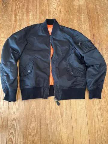 [ 새상품급 ] AVIREX PX MA-1 블랙 오렌지 L 플라이트 자켓