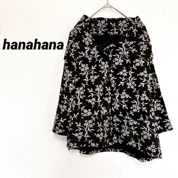 2501M 하나하나 숄카라 자켓 겉옷 아우터 꽃무늬 화이트 블랙