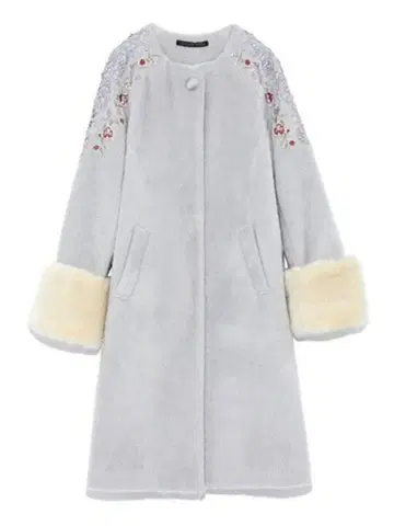 [ 미사용 새상품 ] LILY BROWN 레이스 자수 비쥬 미들 코트