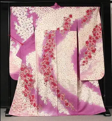 7085 L 사이즈 벚꽃 꽃 장식 [ 모리 하나에 ] 후리소데 미사용