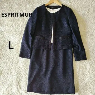 새상품급 ESPRITMUR 노카라 트위드 셋업 세레모니