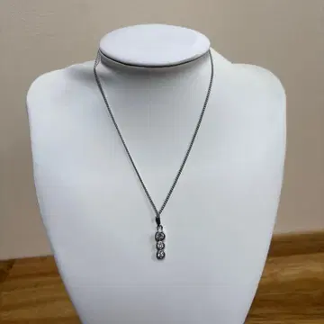 실버 원형 참 목걸이