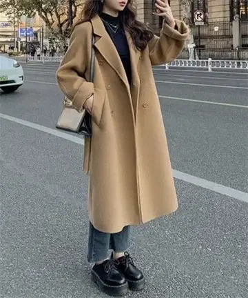 Dream Garden 허리 벨트 롱 코트