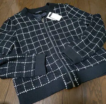 새상품 INGNI 잉그 체크 자켓 블루종 트위드 체크 무늬