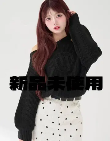 Darich 새상품 케이블 로고 아지메 니트탑