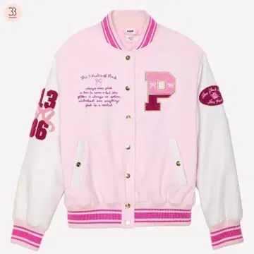 VS PINK x LoveShackFancy 바시티 자켓