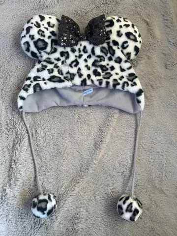 팬캡 미니 레오파드 화이트