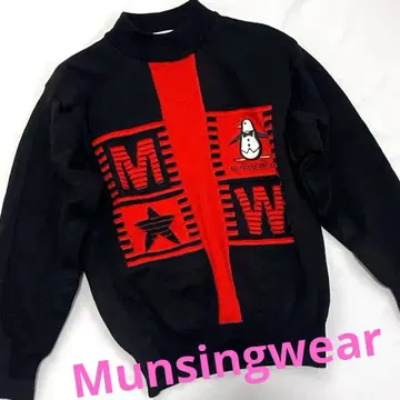 Munsingwear 울 100% 니트 펭귄 로고