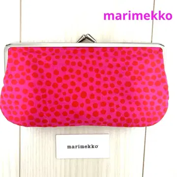 새상품 미사용 단종품 마리메꼬 가마구치 파우치 펜 케이스 핑크 도트