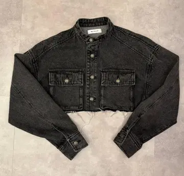 MELT THE LADY 블랙 데님 숏 자켓