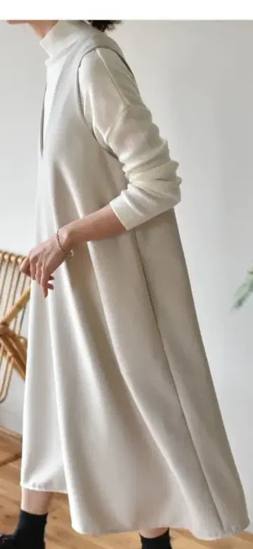 OURHOME 아워홈 원피스 그레이 베이지