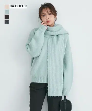 베이스먼트 온라인 니트 머플러 포함