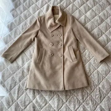 이카 여성용 코트 베이지 두꺼운 원단 성숙/러블리 내추럴 아우터