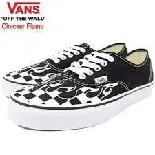 레어 VANS Authentic checker Flame 26.5cm