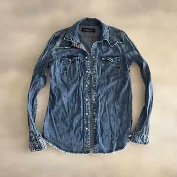 REPLAY BLUE JEANS 긴팔 셔츠 데님 블루 S