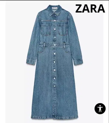 [ 새상품급 ] ZARA 자라 Z1975 미디 데님 원피스 완판템