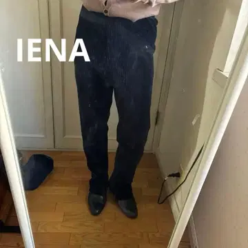 IENA 이에나 블랙 코듀로이 캐주얼 팬츠