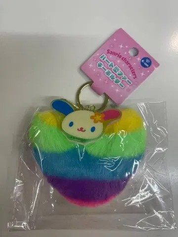 우사하나 컬러풀 퍼 키링 산리오