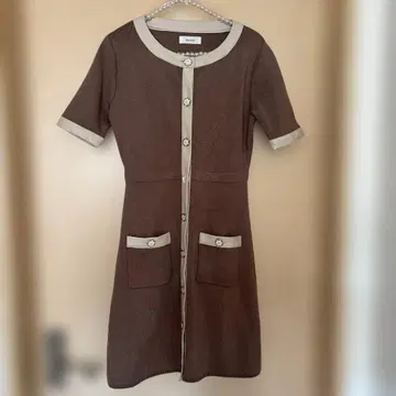 다리치 반팔 니트 원피스