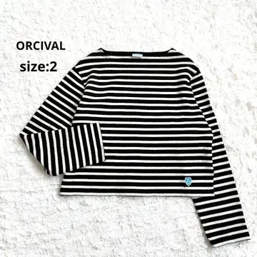 [ 미사용급 ] ORCIVAL 긴팔 보더 티셔츠 프렌치 바스크 셔츠