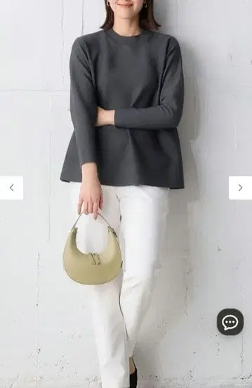 안필로 UNFILO [세탁 가능/경량] 페플럼 니트 그레이 S