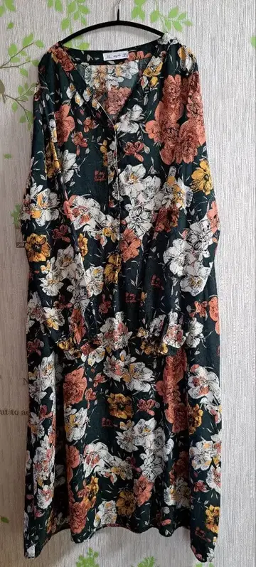 플로럴 프린트 롱 원피스