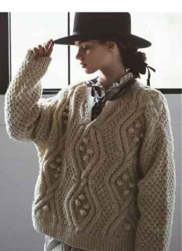 nestRobe 페루 니트 팝콘 케이블 풀오버