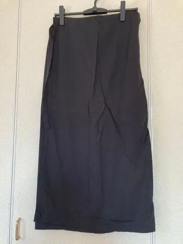 SOU SOU 블랙 롱 스커트 면 텐셀