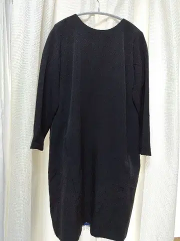 네이비 레이스 긴팔 원피스