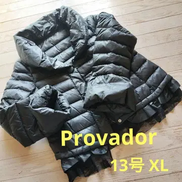 Provador 블랙 다운 재킷 탈부착 가능 레이스 퍼프 소매