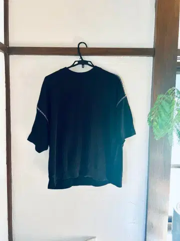 MAISON SPECIAL 블랙 T셔츠