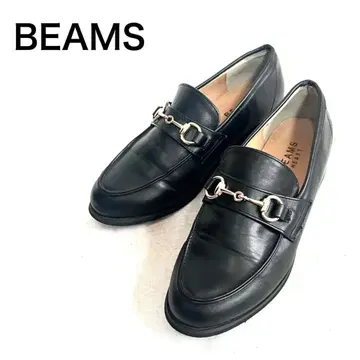 BEAMS HEART 비트 로퍼 블랙