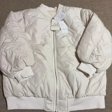 택 포함 새상품 리버서블 퀼팅 자켓 L 화이트