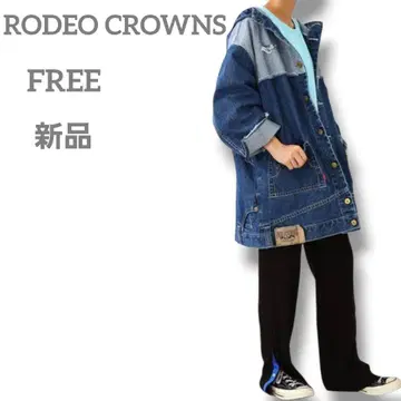새상품 RODEO CROWNS 리메이크 데님 후디 코트 FREE