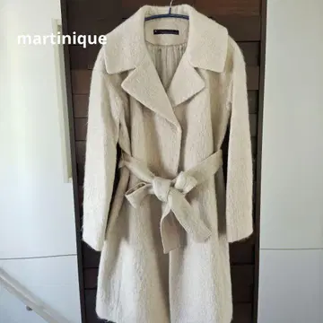 마르티니크 모헤어 울 샤기 코트 A라인