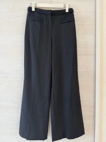 RENALANGE 레나랑게 울 와이드 팬츠 센터 프레스 깔끔 가을/겨울