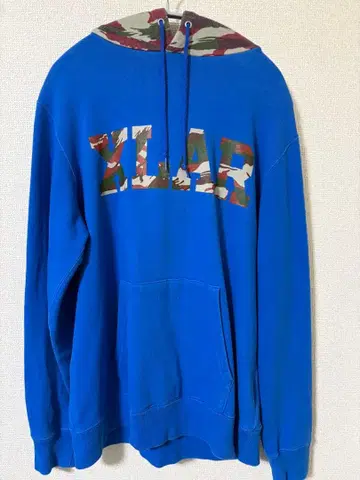 XLARGE 파랑 카모플라쥬 후드티